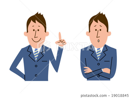 Business male upper body 2 poses Business male upper body 2 poses 19018845