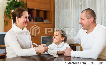 Happy family with documents Happy family with documents 19020404