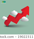 trending up high red graph break through the cloud 19022311