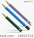 2B pencils on graph paper background  19022724