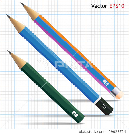2B pencils on graph paper background 2B pencils on graph paper background 19022724