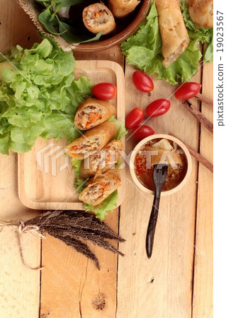 Fried spring rolls traditional for appetizer food. Fried spring rolls traditional for appetizer food. 19023567