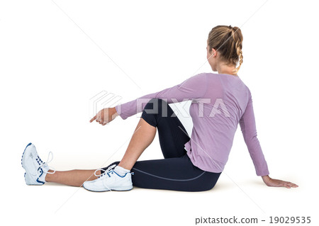Beautiful woman exercising Beautiful woman exercising 19029535
