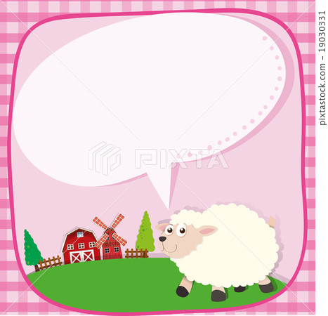 Border design with sheep on the farm Border design with sheep on the farm 19030331