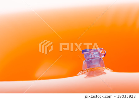 Inflatable orange bath cushion with valve Inflatable orange bath cushion with valve 19033928