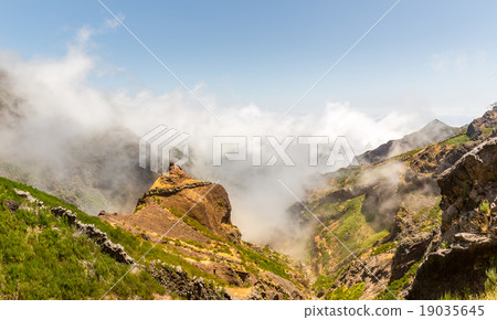 Mountains in clouds landscape 19035645