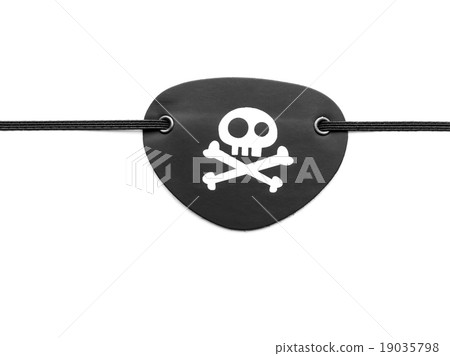 Pirate eyepatch on white 19035798