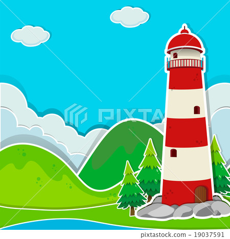 Lighthouse on the ground 19037591