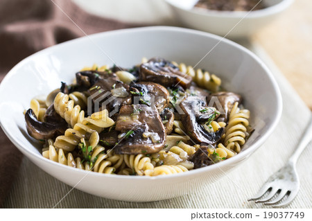 Pasta with mushroom and herb sauce 19037749