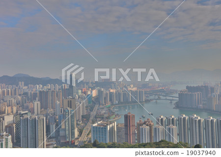 Downtown Kowloon Hongkong from Tsuen Wan Downtown Kowloon Hongkong from Tsuen Wan 19037940