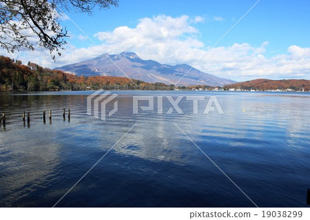 Scenery of Lake Nojiri in autumn Scenery of Lake Nojiri in autumn 19038299