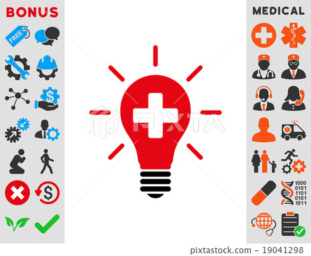 Medical Electric Lamp Icon Medical Electric Lamp Icon 19041298