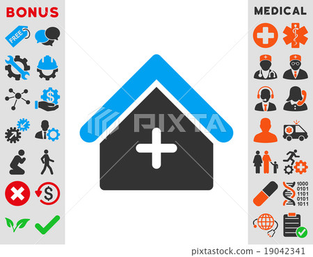 Clinic Flat Icon Clinic Flat Icon 19042341
