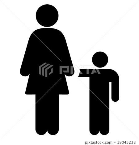 Mother With Son Icon Mother With Son Icon 19043238