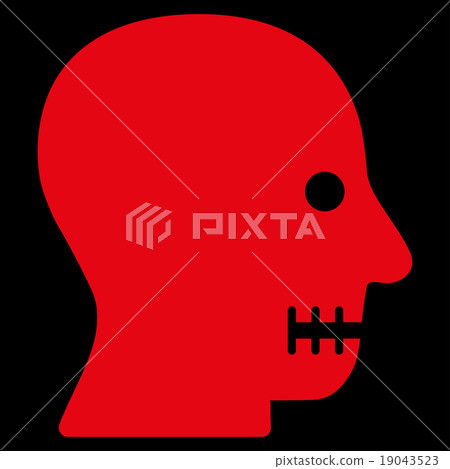 Sewn Mouth Icon Sewn Mouth Icon 19043523