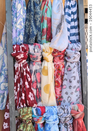 The scarf shop at the market The scarf shop at the market 19044453