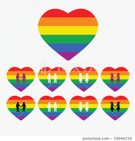 LGBT icons set. illustration LGBT icons set. illustration 19046259