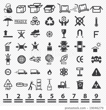 Paper box icons set. illustration eps10 Paper box icons set. illustration eps10 19046279