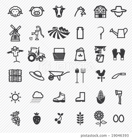 Agriculture icons set. illustration eps10 Agriculture icons set. illustration eps10 19046393