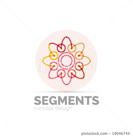 Abstract geometric linear hipster floral icon Abstract geometric linear hipster floral icon 19046744