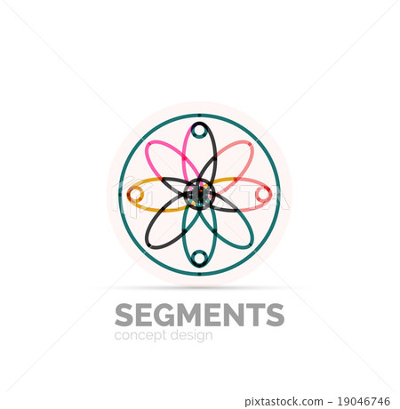 Abstract geometric linear hipster floral icon Abstract geometric linear hipster floral icon 19046746