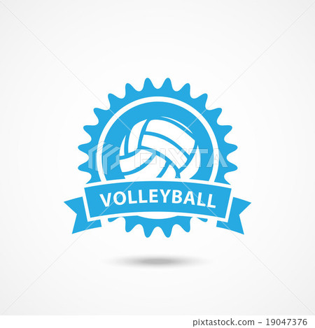 Volleyball championship logo with ball Volleyball championship logo with ball 19047376