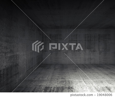 Abstract dark concrete interior of underground 19048006