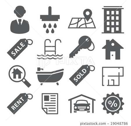 Real Estate Icons 19048786
