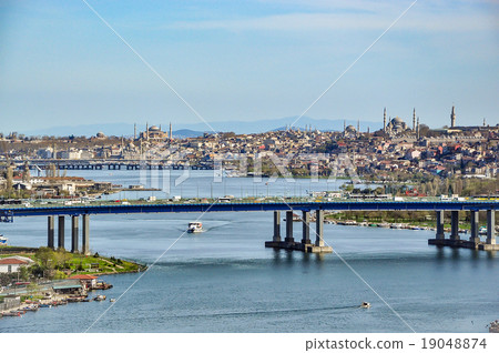 Panoramic view of Istanbul from Pierre Loti hill  19048874