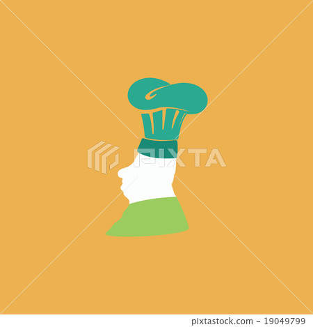 Silhouette of chef in hat 19049799