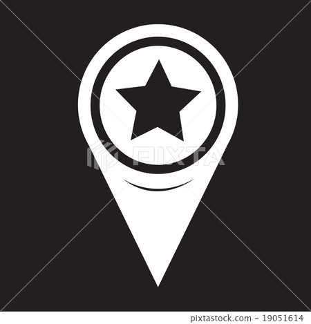Map pointer star icon - Stock Illustration [19051614] - PIXTA