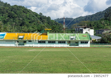 concrete grandstand and football field concrete grandstand and football field 19052477