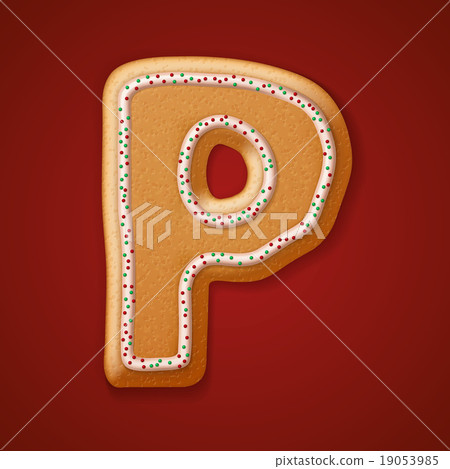 Christmas gingerbread cookies alphabet. Vector Christmas gingerbread cookies alphabet. Vector 19053985