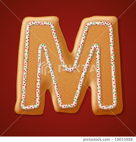 Christmas gingerbread cookies alphabet. Vector Christmas gingerbread cookies alphabet. Vector 19053988
