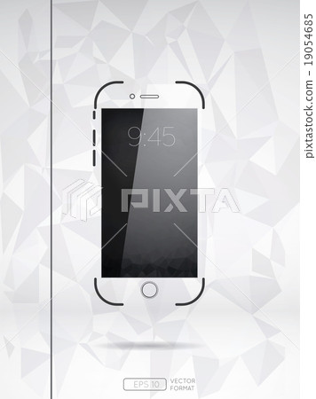 smart phone with low poly art background smart phone with low poly art background 19054685