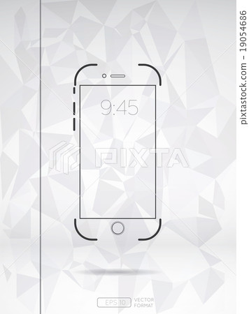 smart phone with low poly art background smart phone with low poly art background 19054686