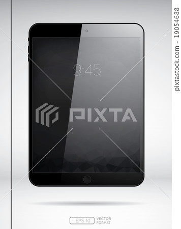 smart tablet with low poly art background smart tablet with low poly art background 19054688