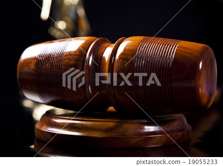 Wooden gavel barrister, justice concept, legal  19055233
