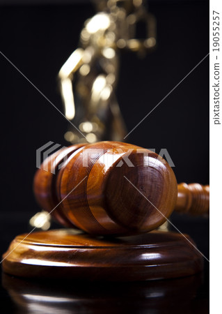 Mallet of judge, legal code and scales Mallet of judge, legal code and scales 19055257