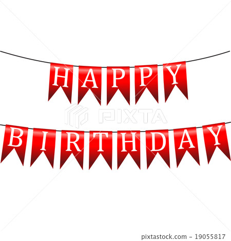 Colorful bunting and garland set isolated on white - Stock Illustration ...