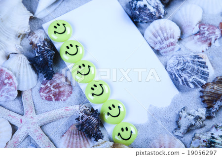 Summer Beach Background, vivid colorful atmosphere 19056297