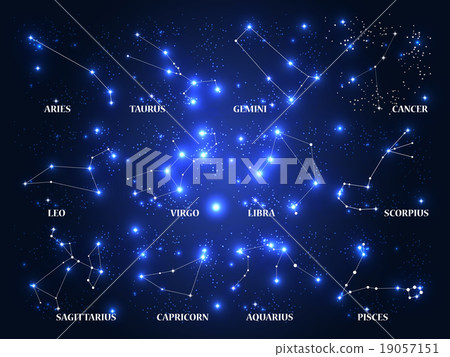 Set of Symbol Zodiac Sign. Vector Illustration. 19057151