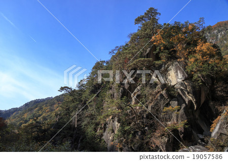 Autumn leaves of Shosenkyo Gorge Autumn leaves of Shosenkyo Gorge 19057586