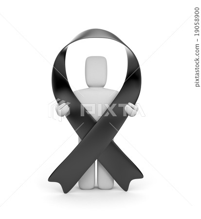 Black awareness ribbon 19058900