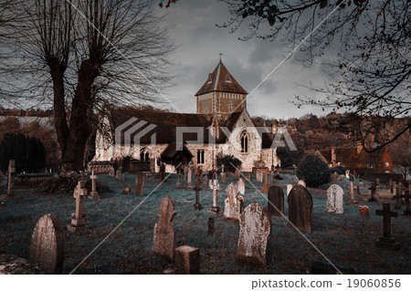 Puttenham St John church Helloween style England 19060856