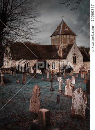 Puttenham St John church Helloween style England 19060857