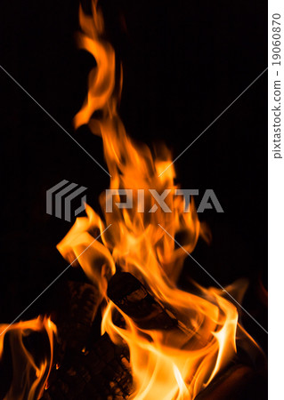 fire in a fireplace fire in a fireplace 19060870