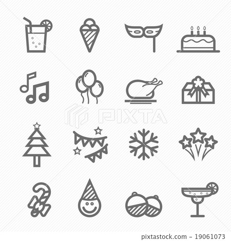 Party symbol vector outline icon 19061073