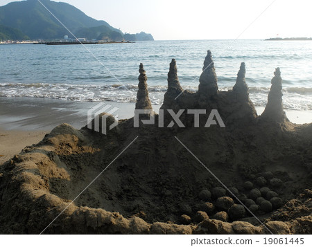 Sand castle sandy beach Sand castle sandy beach 19061445