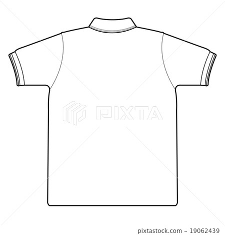 back side of polo shirt  vector 19062439